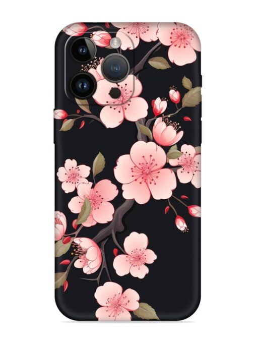 Cherry Blossom Embossed Soft Silicone Case for Apple Iphone 14 Pro Max Zapvi