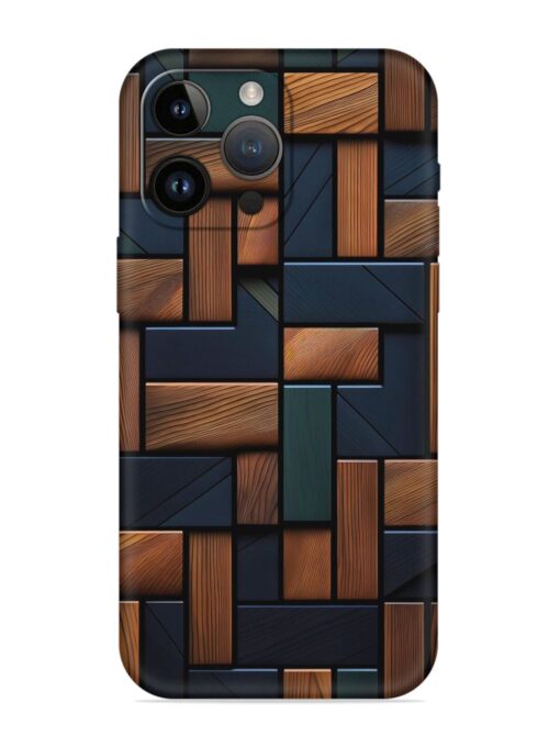 Wooden Background Cubes Embossed Soft Silicone Case for Apple Iphone 14 Pro Max Zapvi