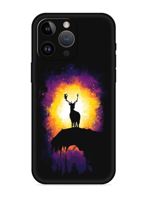 Elk Animal Art Embossed Soft Silicone Case for Apple Iphone 14 Pro Max Zapvi