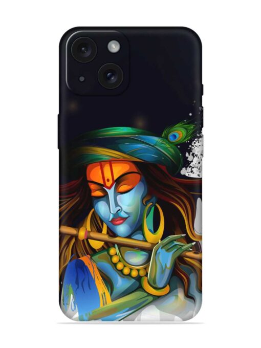 Krishna Art Embossed Soft Silicone Case for Apple Iphone 15 Zapvi