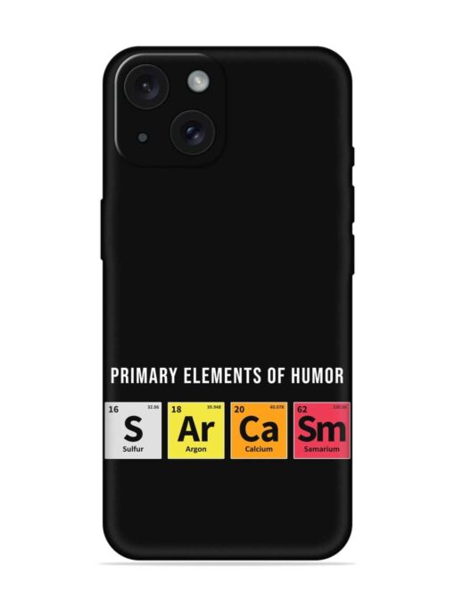 Primary Elements Humor Embossed Soft Silicone Case for Apple Iphone 15 Zapvi