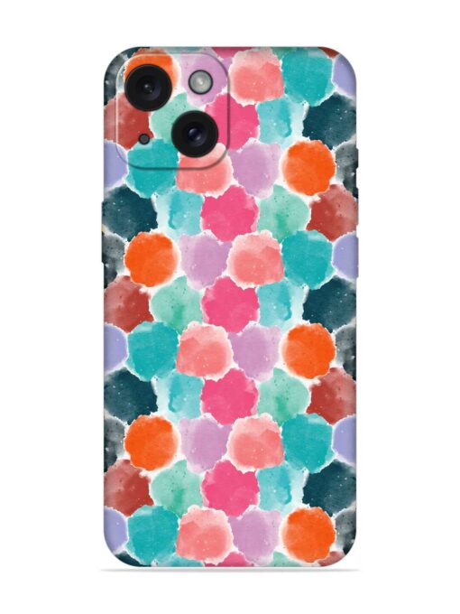 Colorful Seamless Pattern Embossed Soft Silicone Case for Apple Iphone 15 Zapvi