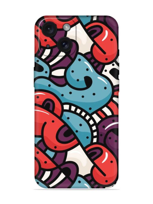 Seamless Backdrop Colorful Embossed Soft Silicone Case for Apple Iphone 15 Zapvi