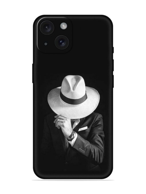 Men Under Hat Embossed Soft Silicone Case for Apple Iphone 15 Zapvi