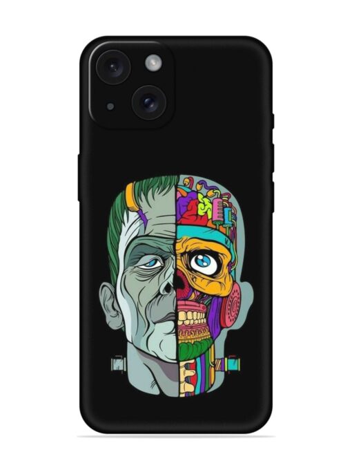 Men Vs Skull Embossed Soft Silicone Case for Apple Iphone 15 Zapvi