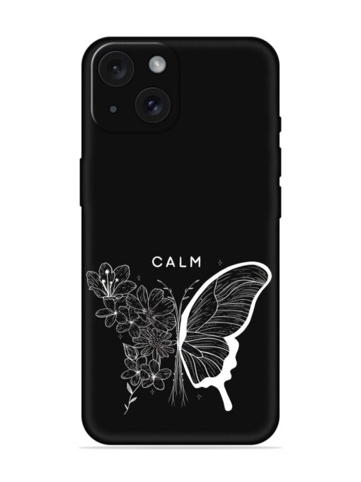 Calm Embossed Soft Silicone Case for Apple Iphone 15 Zapvi