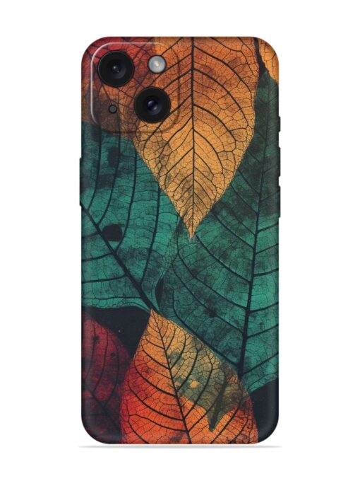 Leaves Artwork Embossed Soft Silicone Case for Apple Iphone 15 Zapvi