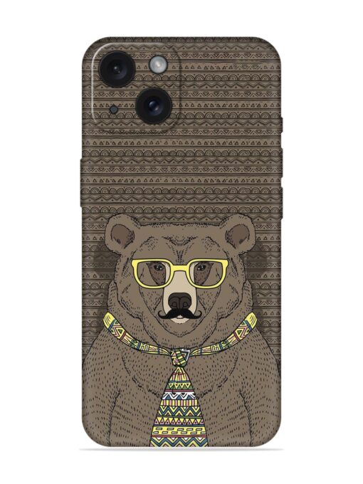 Grizzly Bear Embossed Soft Silicone Case for Apple Iphone 15 Zapvi