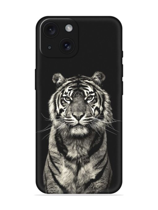 Tiger Art Embossed Soft Silicone Case for Apple Iphone 15 Zapvi