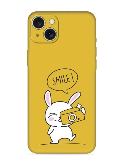 Hey Smile Please Embossed Soft Silicone Case for Apple Iphone 15 Plus Zapvi