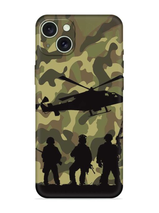 Army Heros Embossed Soft Silicone Case for Apple Iphone 15 Plus Zapvi