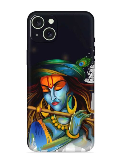 Krishna Art Embossed Soft Silicone Case for Apple Iphone 15 Plus Zapvi