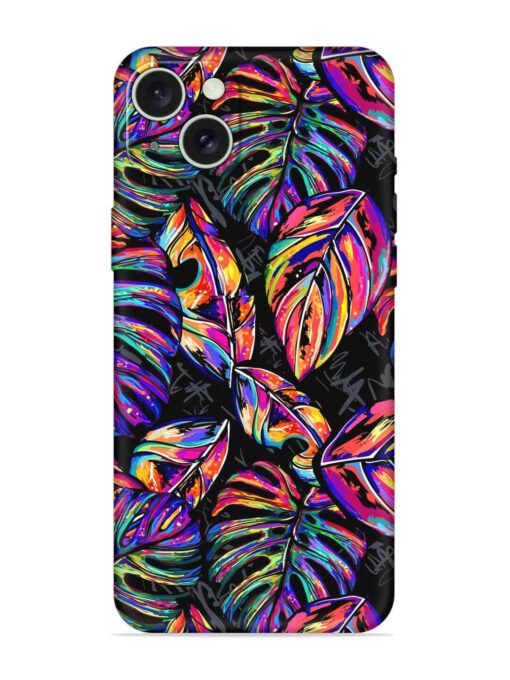 Tropical Seamless Vector Embossed Soft Silicone Case for Apple Iphone 15 Plus Zapvi