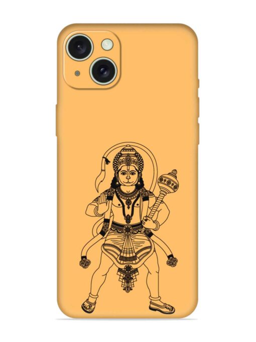 Indian God Hanuman Embossed Soft Silicone Case for Apple Iphone 15 Plus