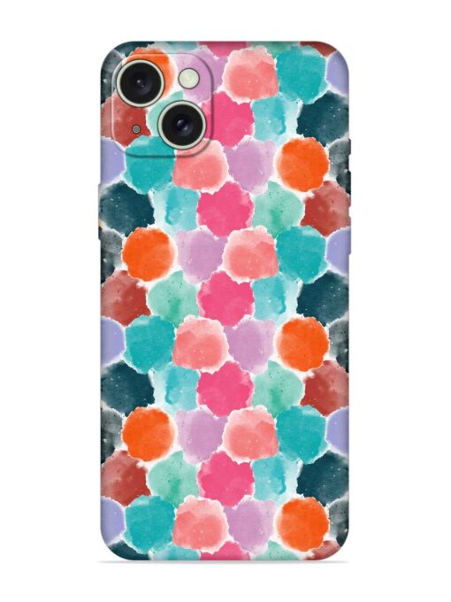 Colorful Seamless Pattern Embossed Soft Silicone Case for Apple Iphone 15 Plus Zapvi