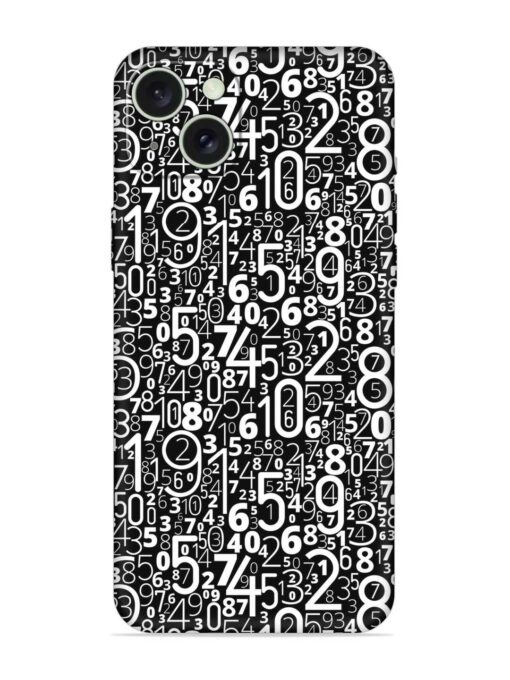 Many Numbers Different Embossed Soft Silicone Case for Apple Iphone 15 Plus Zapvi