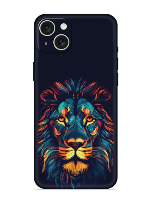 Colorful Lion Embossed Soft Silicone Case for Apple Iphone 15 Plus Zapvi