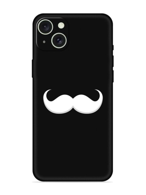 Mustache Vector Embossed Soft Silicone Case for Apple Iphone 15 Plus Zapvi