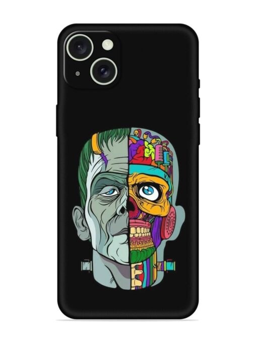 Men Vs Skull Embossed Soft Silicone Case for Apple Iphone 15 Plus Zapvi