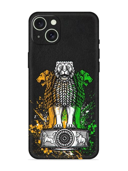 Pillars Of Ashoka Embossed Soft Silicone Case for Apple Iphone 15 Plus