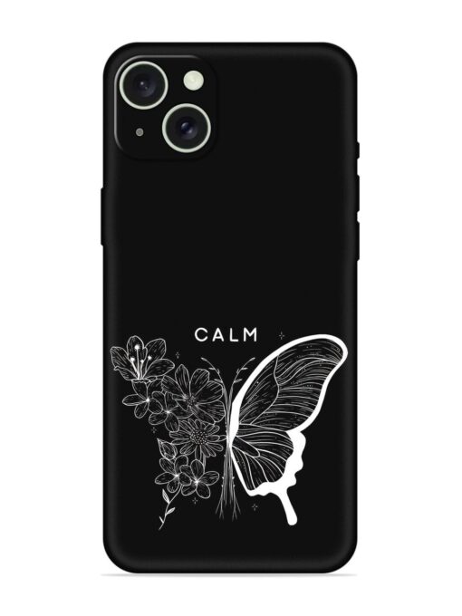 Calm Embossed Soft Silicone Case for Apple Iphone 15 Plus