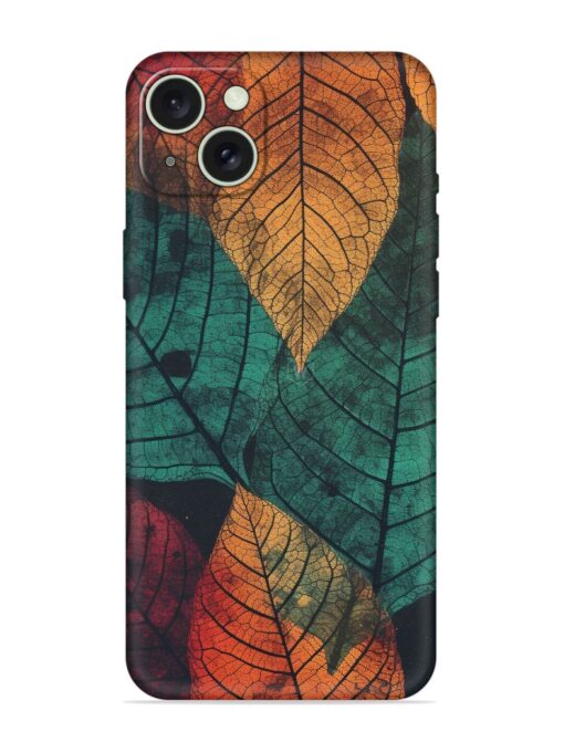 Leaves Artwork Embossed Soft Silicone Case for Apple Iphone 15 Plus Zapvi