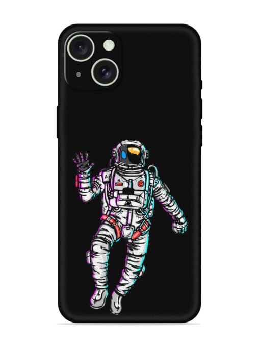 Spaceman Embossed Soft Silicone Case for Apple Iphone 15 Plus Zapvi