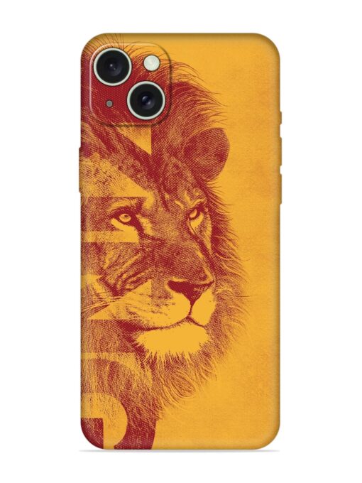 Gold Lion Crown Art Embossed Soft Silicone Case for Apple Iphone 15 Plus Zapvi