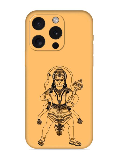 Indian God Hanuman Embossed Soft Silicone Case for Apple Iphone 15 Pro Zapvi