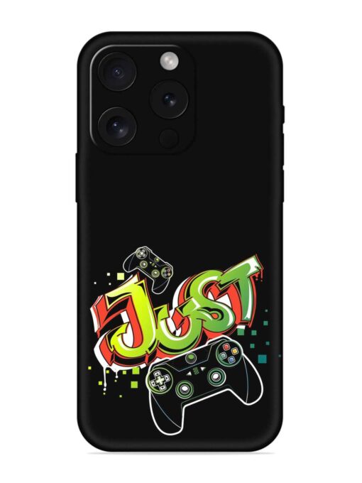 Graffiti Gamepad Illustration Embossed Soft Silicone Case for Apple Iphone 15 Pro Zapvi