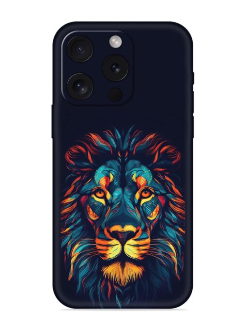 Colorful Lion Embossed Soft Silicone Case for Apple Iphone 15 Pro Zapvi