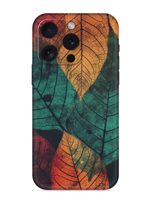 Leaves Artwork Embossed Soft Silicone Case for Apple Iphone 15 Pro Zapvi