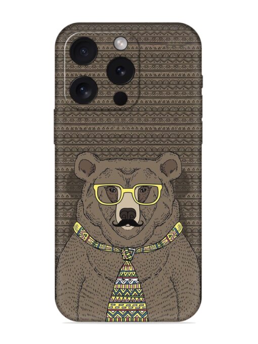 Grizzly Bear Embossed Soft Silicone Case for Apple Iphone 15 Pro Zapvi