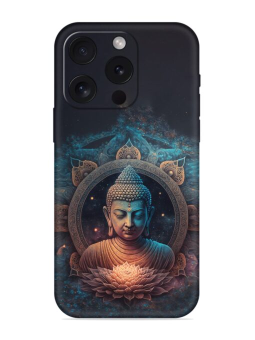 Gautam Buddha Embossed Soft Silicone Case for Apple Iphone 15 Pro Zapvi