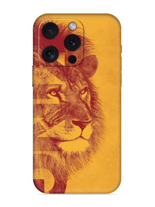 Gold Lion Crown Art Embossed Soft Silicone Case for Apple Iphone 15 Pro