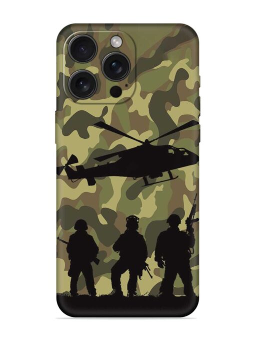 Army Heros Embossed Soft Silicone Case for Apple Iphone 15 Pro Max Zapvi