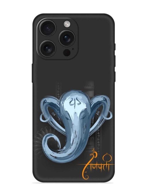 Illustration Lord Ganpati Embossed Soft Silicone Case for Apple Iphone 15 Pro Max Zapvi