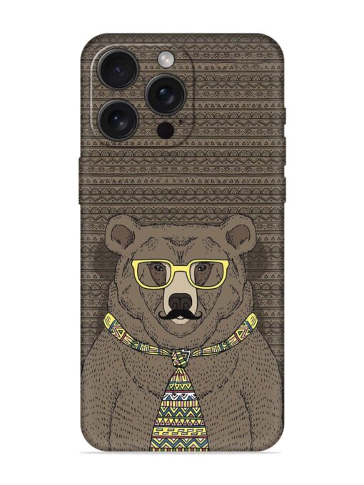 Grizzly Bear Embossed Soft Silicone Case for Apple Iphone 15 Pro Max Zapvi