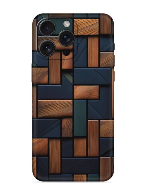 Wooden Background Cubes Embossed Soft Silicone Case for Apple Iphone 15 Pro Max Zapvi