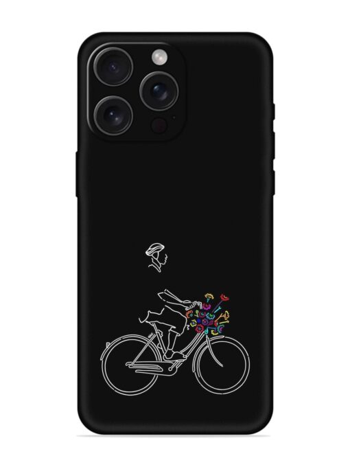 Minimalist Cycle Art Embossed Soft Silicone Case for Apple Iphone 15 Pro Max Zapvi