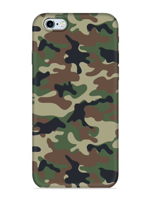 Army Military Camouflage Dark Green Embossed Soft Silicone Case for Apple Iphone 6 Zapvi