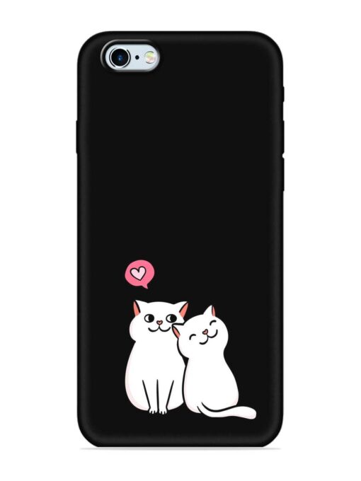 Cat Love Embossed Soft Silicone Case for Apple Iphone 6 Zapvi