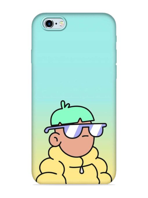 Doodles Cool Character Embossed Soft Silicone Case for Apple Iphone 6 Zapvi