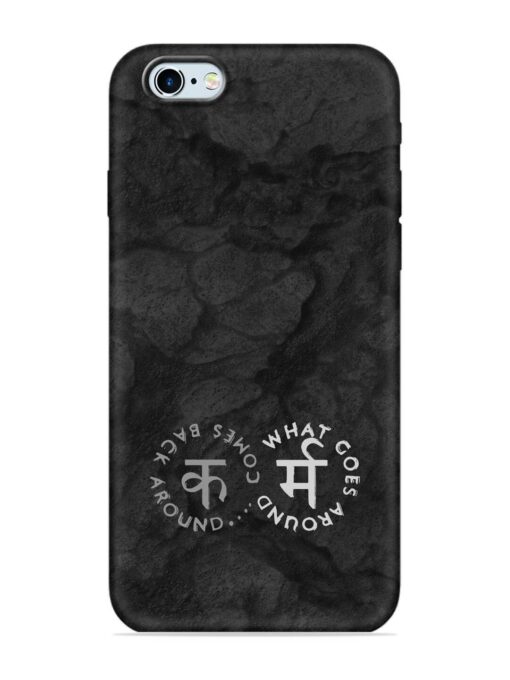 Karma Hindi Word Embossed Soft Silicone Case for Apple Iphone 6