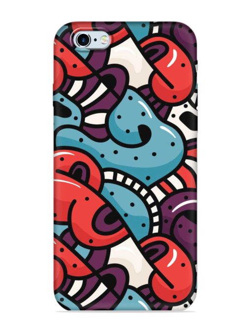 Seamless Backdrop Colorful Embossed Soft Silicone Case for Apple Iphone 6