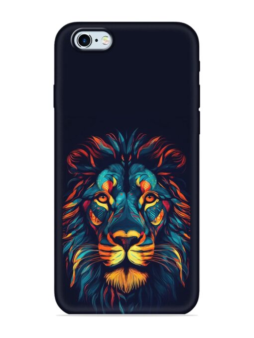 Colorful Lion Embossed Soft Silicone Case for Apple Iphone 6