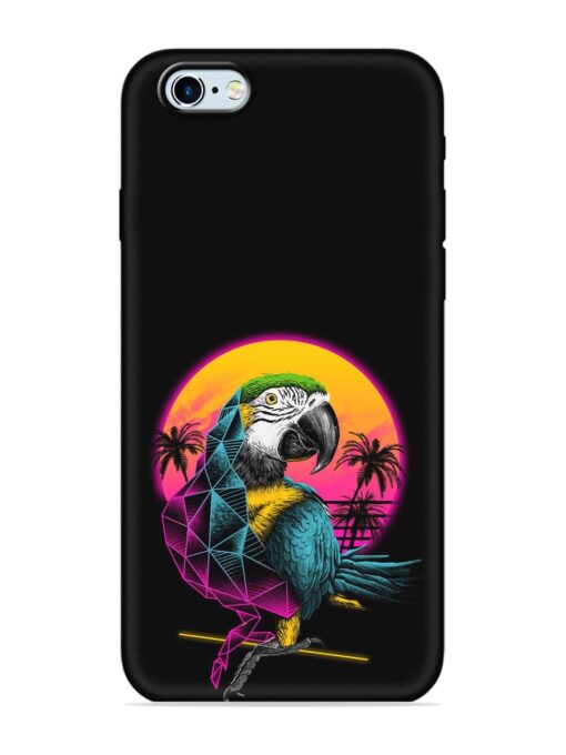 Rad Parrot Embossed Soft Silicone Case for Apple Iphone 6 Zapvi