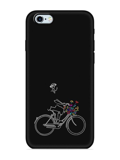 Minimalist Cycle Art Embossed Soft Silicone Case for Apple Iphone 6 Zapvi