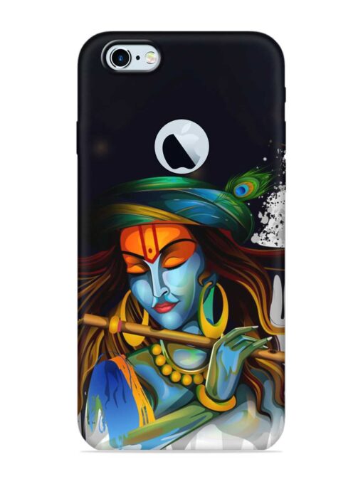 Krishna Art Embossed Soft Silicone Case for Apple Iphone 6 (Logo Cut) Zapvi