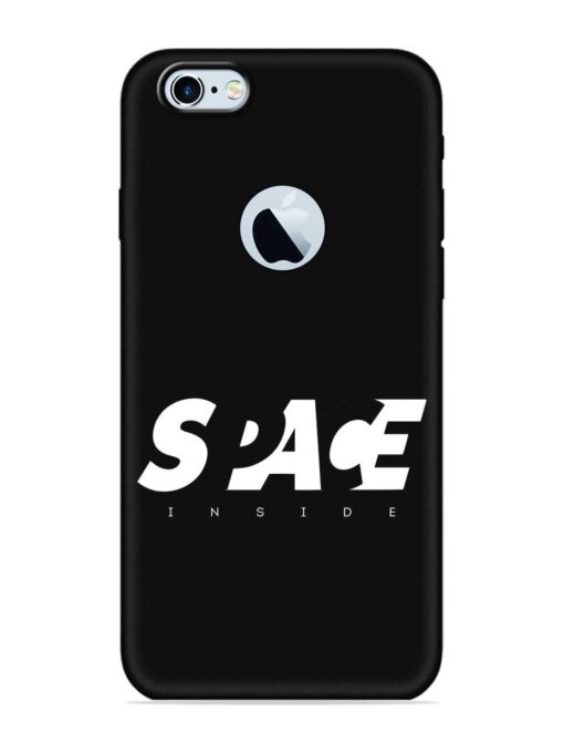 Space Typography Art Embossed Soft Silicone Case for Apple Iphone 6 (Logo Cut)